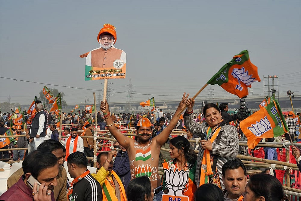 Delhi Assembly elections 2025- BJP campaign_BJP supporters