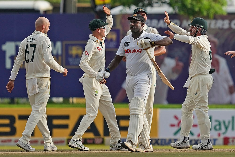 Sri Lanka vs Australia Cricket SL vs AUS 1st Test Day 2 photo: Angelo Mathews