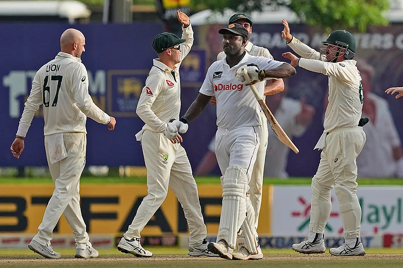 Sri Lanka vs Australia Cricket SL vs AUS 1st Test Day 2 photo: Angelo Mathews