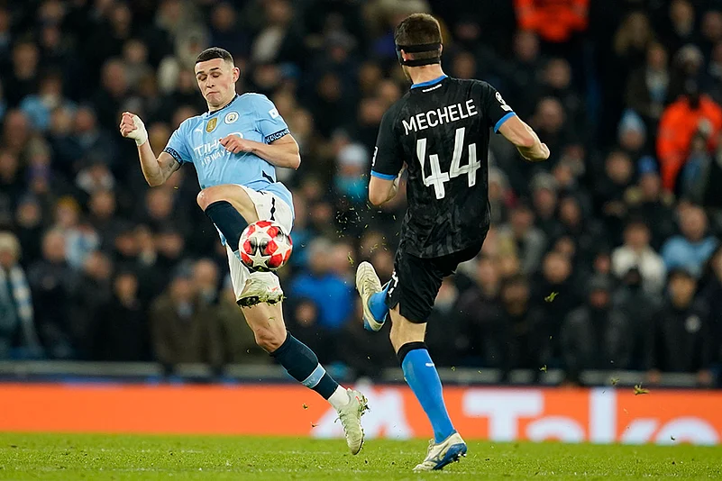 UEFA Champions League soccer Manchester City Vs Club Brugge match photo: Phil Foden