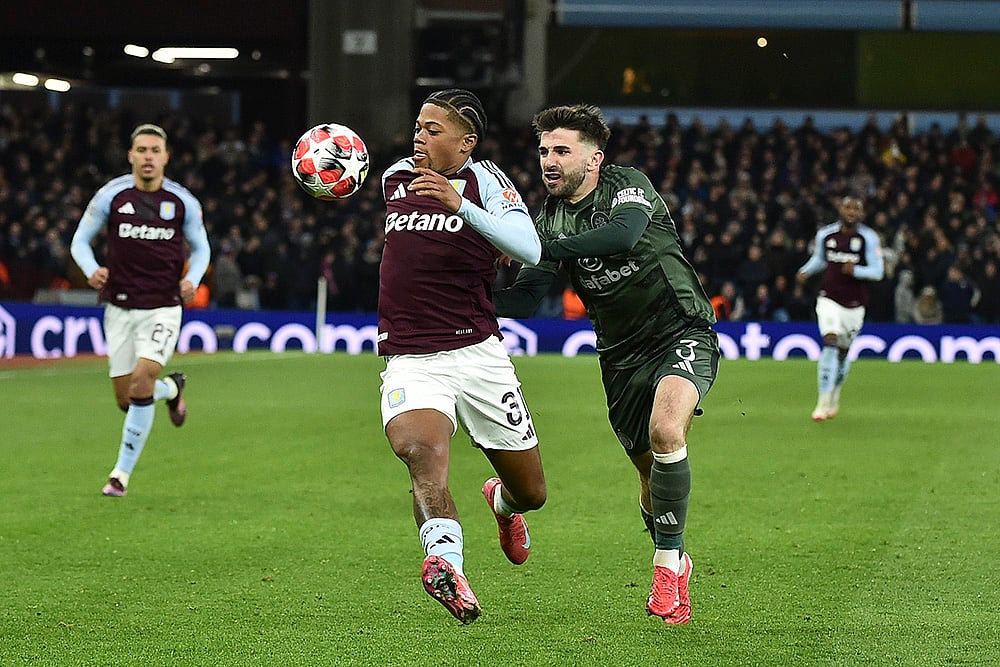 UEFA Champions League soccer Aston Villa Vs Celtic match photo: Leon Bailey
