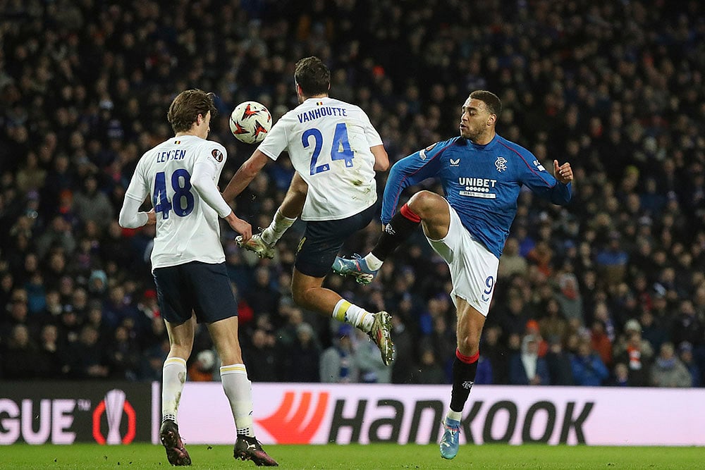 UEFA Europa League 2024-25 Matchday 8 - Rangers FC and Union Saint-Gilloise -Cyriel Dessers