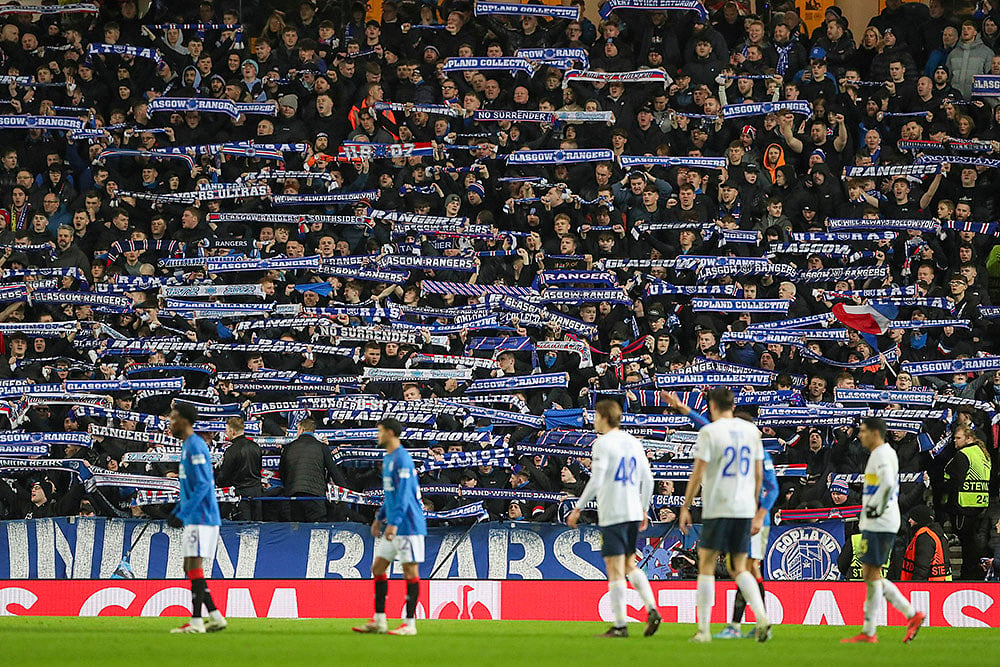 UEFA Europa League 2024-25 Matchday 8 - Rangers FC and Union Saint-Gilloise -Rangers FC fans
