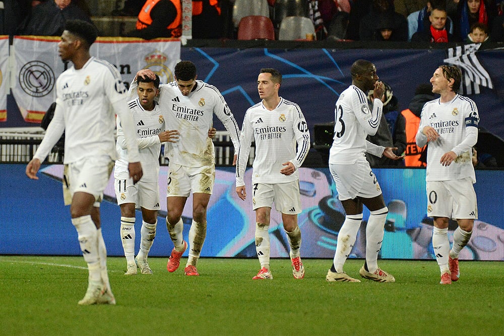 UEFA Champions League UCL soccer Real Madrid vs Brest FC match photo: Rodrygo