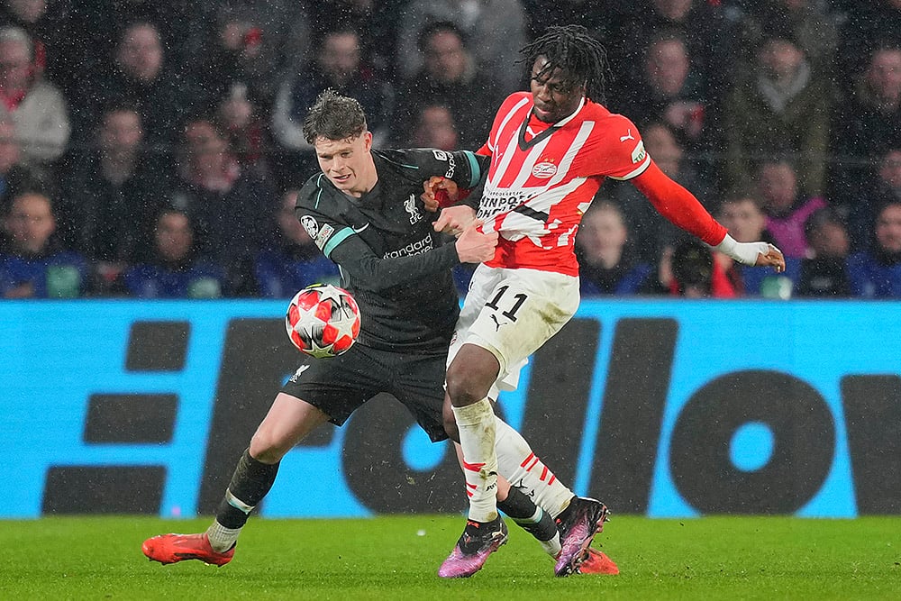 UEFA Champions League UCL soccer PSV Eindhoven vs Liverpool match photo: James McConnell