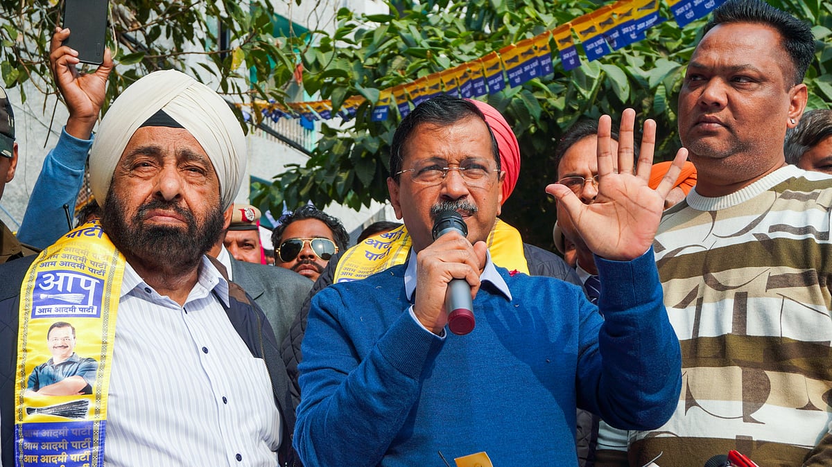 PTI : Former Delhi CM and AAP national convener Arvind Kejriwal addresses the media as he visits Majnu Ka Tila area as part of party's 'Bachat Patra' campaign, ahead of Delhi Assembly elections, in New Delhi, Friday, Jan. 31, 2025. 