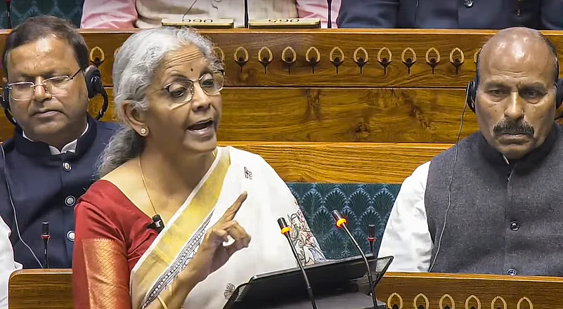 Union Minister Nirmala Sitharaman presenting Budget on Saturday