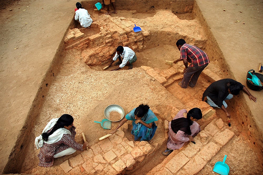 | Photo: Tribhuvan Tiwari/Outlook : An archive image of excavations in progress at Pattanam, conducted by the Kerala Council for Historical Research (KCHR).