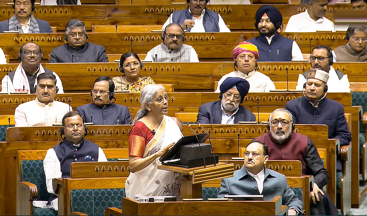Union Finance Minister Nirmala Sitharaman presenting Budget in Lok Sabha - PTI