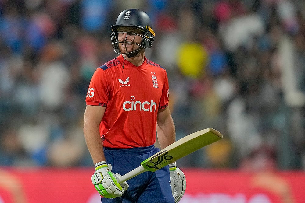 India Vs England Cricket IND vs ENG 5th T20I Photo from Mumbai: Jos Buttler 