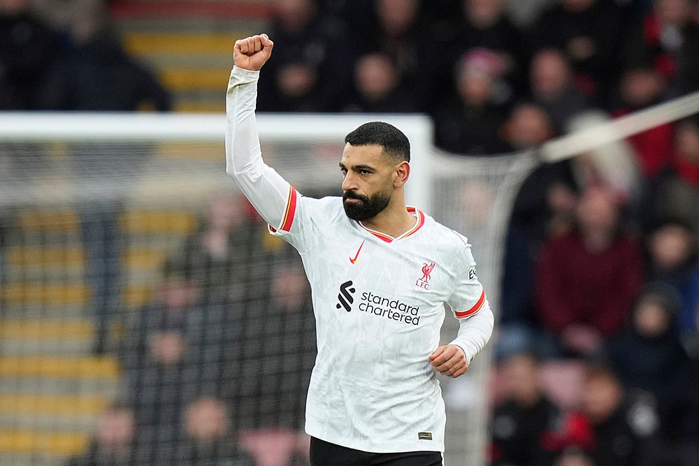 English Premier League soccer Bournemouth vs Liverpool photo: Mohamed Salah 