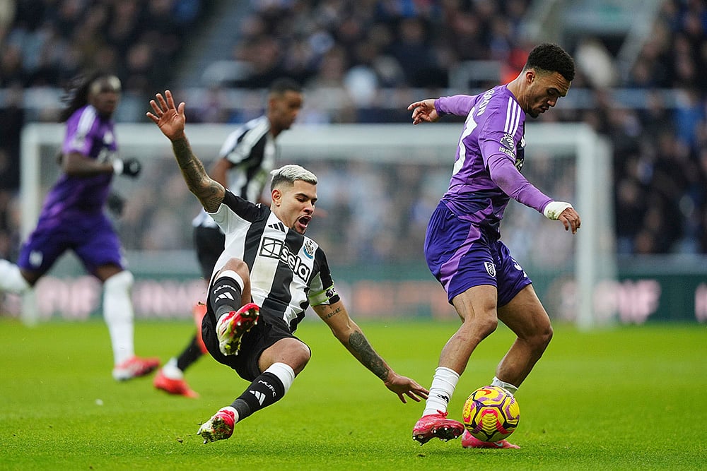 English Premier League soccer Newcastle United and Fulham photo: Bruno Guimaraes