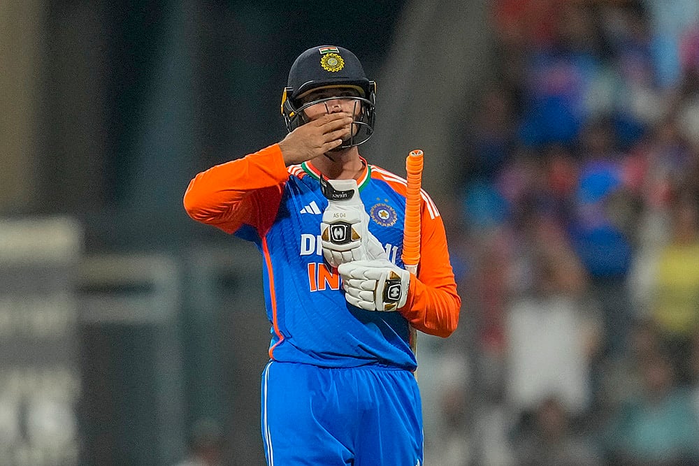 India Vs England Cricket IND vs ENG 5th T20I Photo from Mumbai: Abhishek Sharma