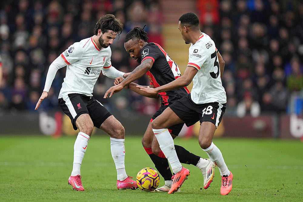 English Premier League soccer Bournemouth vs Liverpool photo: Antoine Semenyo 