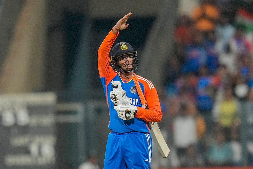 India Vs England Cricket IND vs ENG 5th T20I Photo from Mumbai: Abhishek Sharma
