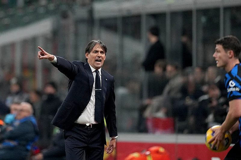 Italian Serie A soccer AC Milan vs Inter Milan match photo: Simone Inzaghi