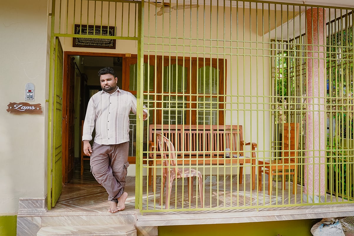 Shahids son, Shuhaib, at his residence