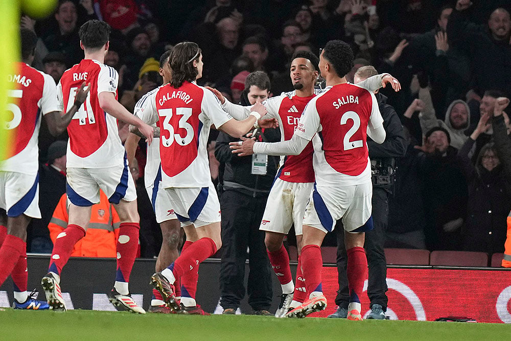 English Premier League soccer Arsenal vs Manchester City match photo: Ethan Nwaneri