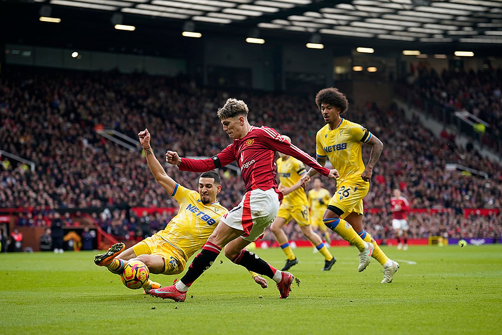 English Premier League soccer Manchester United and Crystal Palace match photo: Alejandro Garnacho 