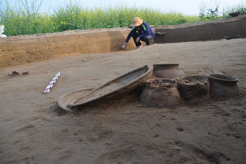 ASIs Excavation of Harappan site of Rakhigarhi in Hisar