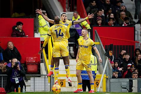 English Premier League 2024-25: Crystal Palace's Jean-Philippe Mateta (14) celebrates after scoring his side's second goal 