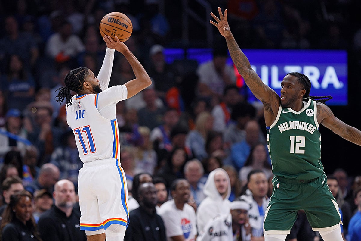 NBA basketball game Oklahoma City Thunder vs Milwaukee Bucks: Isaiah Joe