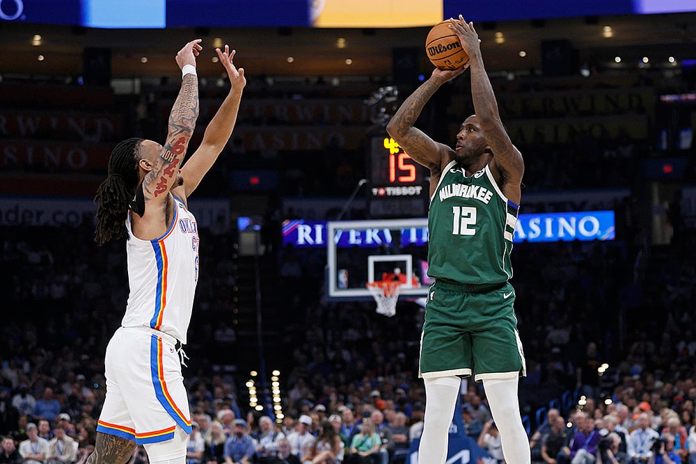 NBA basketball game Oklahoma City Thunder vs Milwaukee Bucks: Taurean Prince