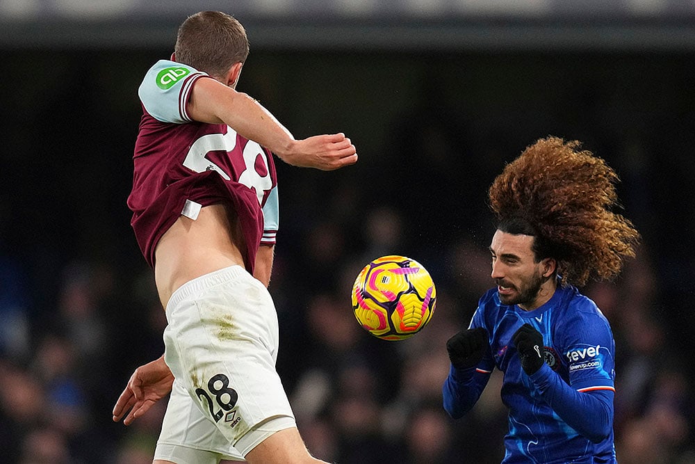 English Premier League soccer Chelsea vs West Ham United match pics: Marc Cucurella