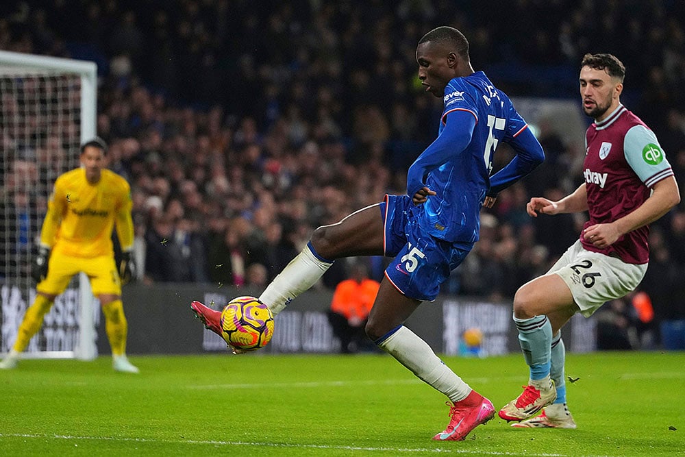 English Premier League soccer Chelsea vs West Ham United match pics: Nicolas Jackson