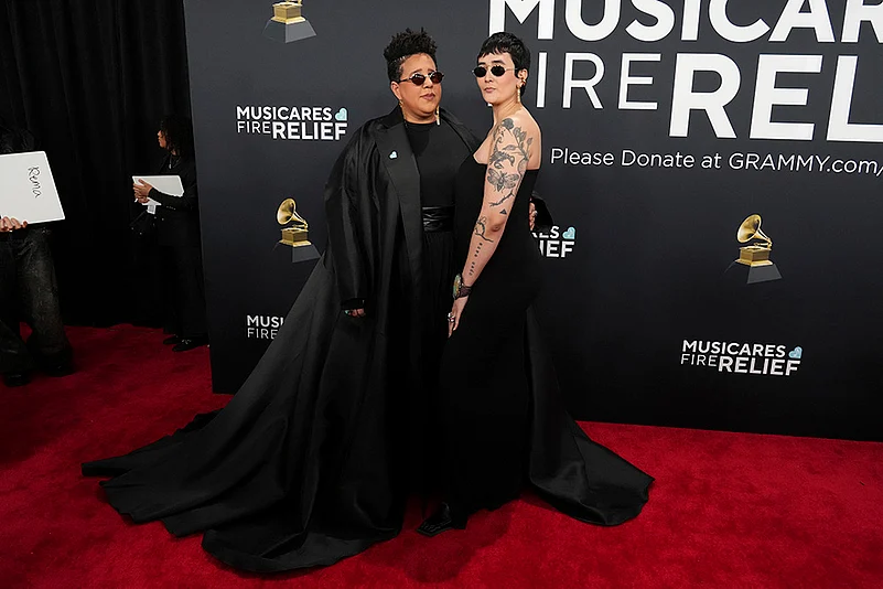 67th Annual Grammy Awards 2025 Arrivals: Celebrity fashion pics_Brittany Howard, Anna-Maria Babcock