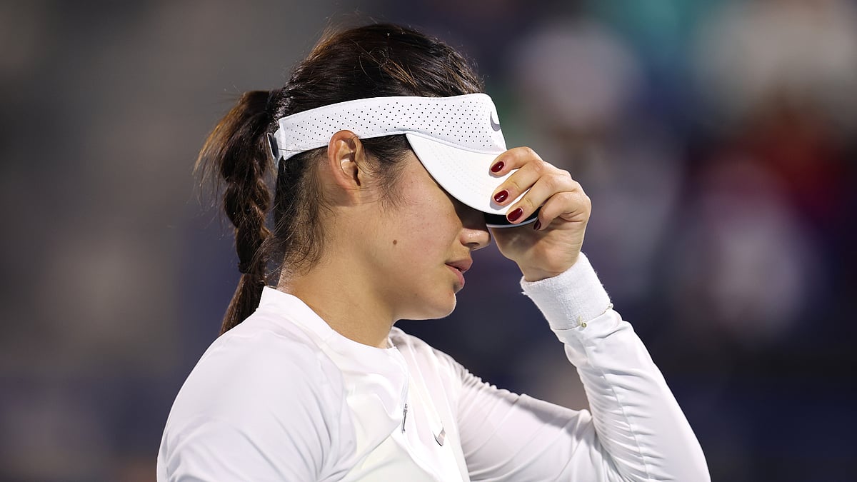Emma Raducanu has been beaten in the first round of the Abu Dhabi Open