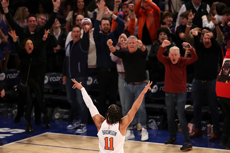 NBA basketball game New York Knicks vs Houston Rockets: Jalen Brunson