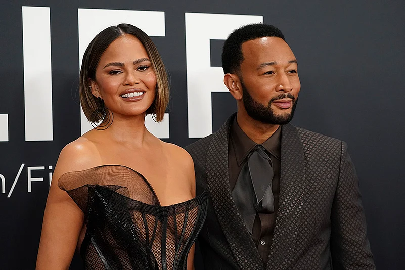 67th Annual Grammy Awards 2025 Celebs Arrivals: Celebrity fashion pics_Chrissy Teigen, John Legend