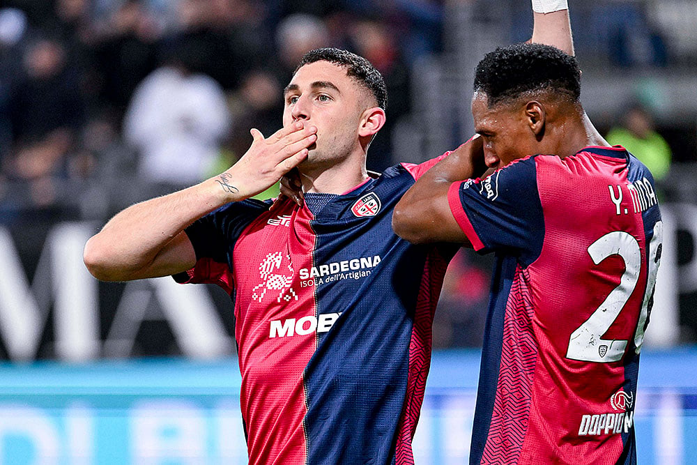 Italian Serie A soccer Cagliari vs Lazio match pics: Roberto Piccoli 