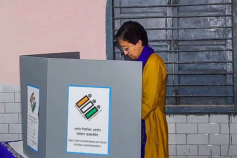 Delhi polls: Atishi casts vote