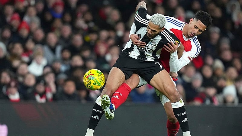 EFL Cup Semi final first-leg Arsenal Vs Newcastle United soccer match photos: Joelinton