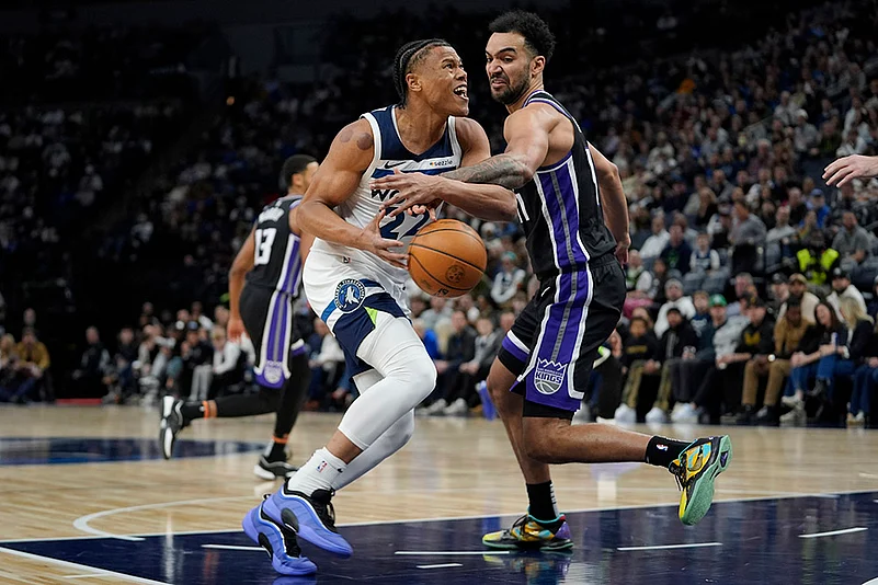 NBA basketball game Sacramento Kings vs Minnesota Timberwolves: Jaylen Clark