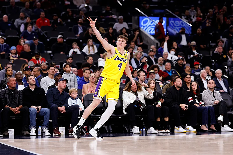 NBA basketball game Los Angeles Lakers vs Los Angeles Clippers: Dalton Knecht