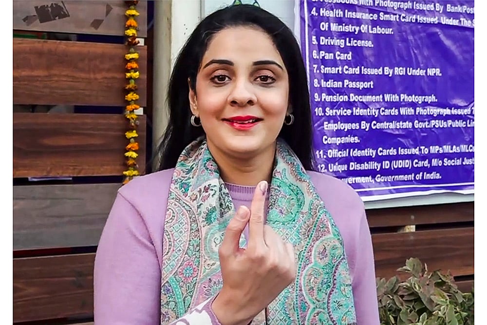 Delhi polls 2025: Delhi Haj Committee chairperson casts vote