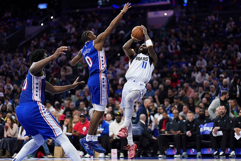 NBA Basketball game Philadelphia 76ers vs Dallas Mavericks: Kyrie Irving