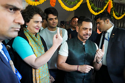 Delhi polls: Congress MP Priyanka Gandhi Vadra casts vote