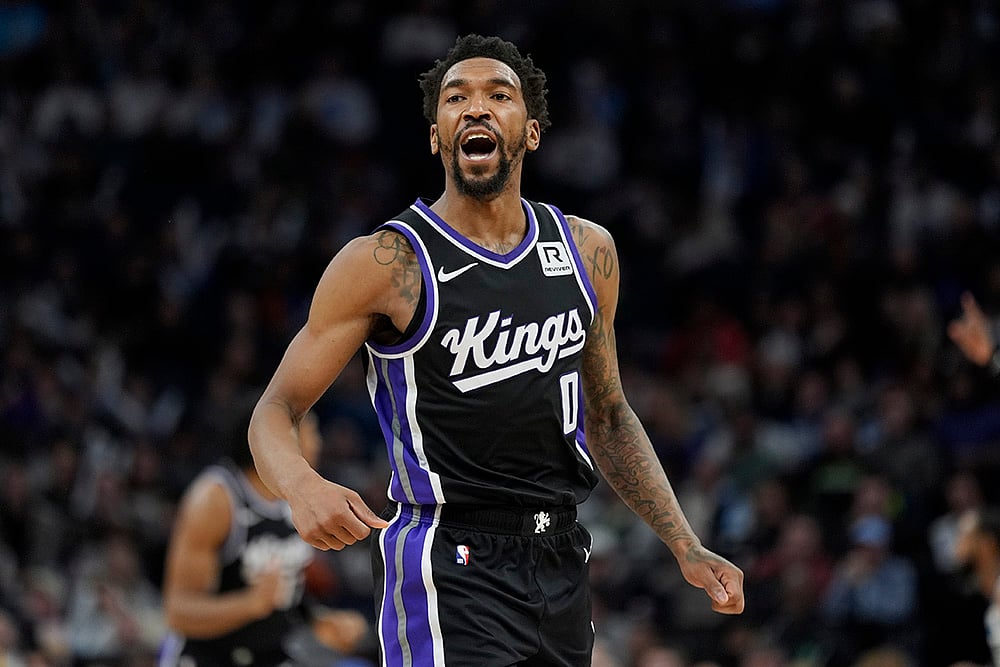 NBA basketball game Sacramento Kings vs Minnesota Timberwolves: Malik Monk 