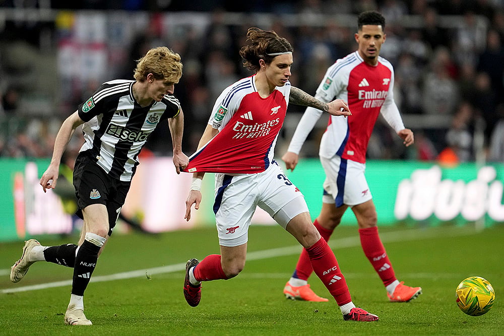 League Cup soccer semi final Newcastle United vs Arsenal match: Anthony Gordon