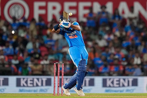 IND Vs ENG 1st ODI: India's Axar Patel bats