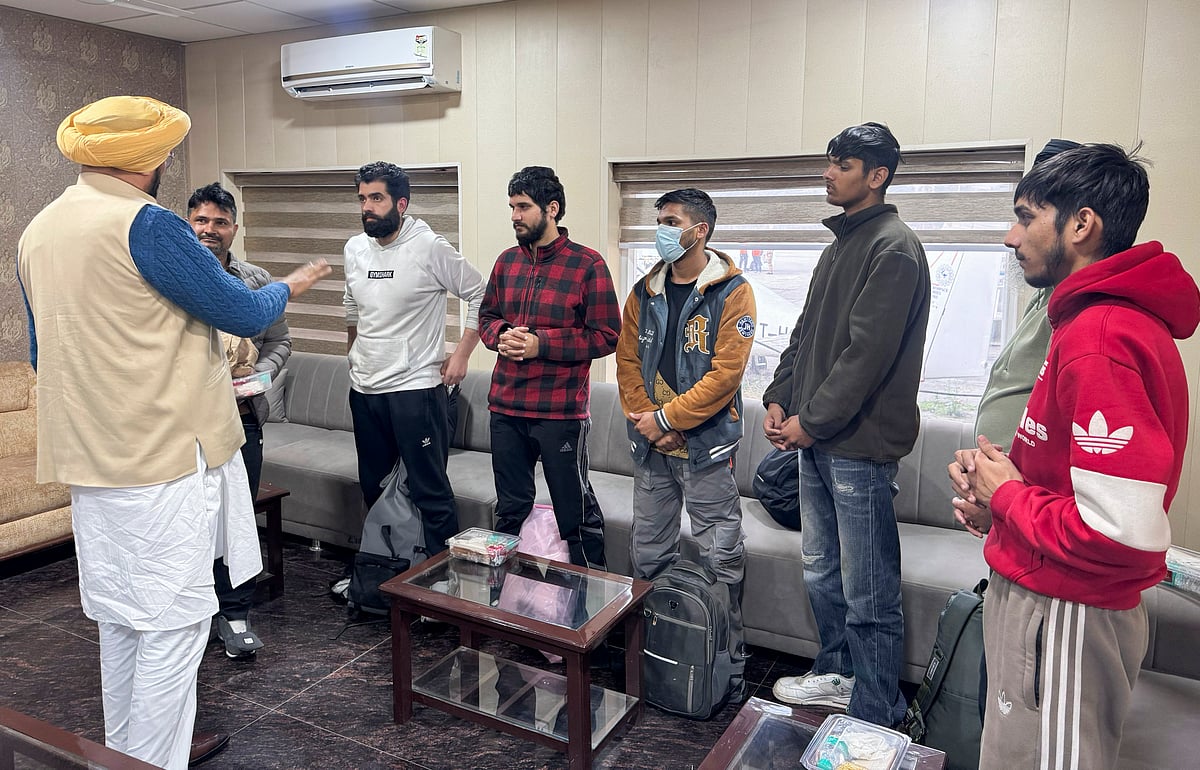 Indian migrants deported from US land at Amritsar airport - PTI