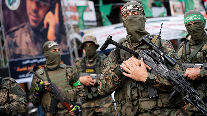 Hamas fighters in Gaza - AP