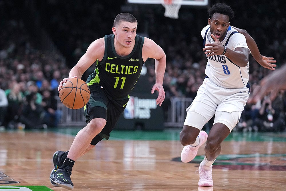 | Photo: AP/Charles Krupa : Mavericks Celtics Basketball
