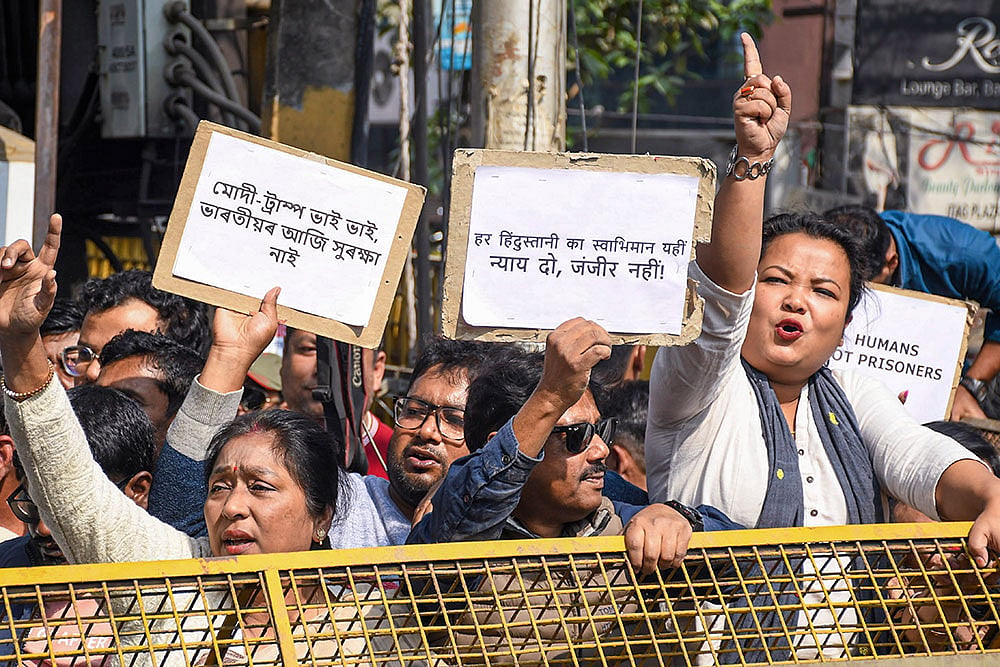 Assam Pradesh Congress Committees protest
