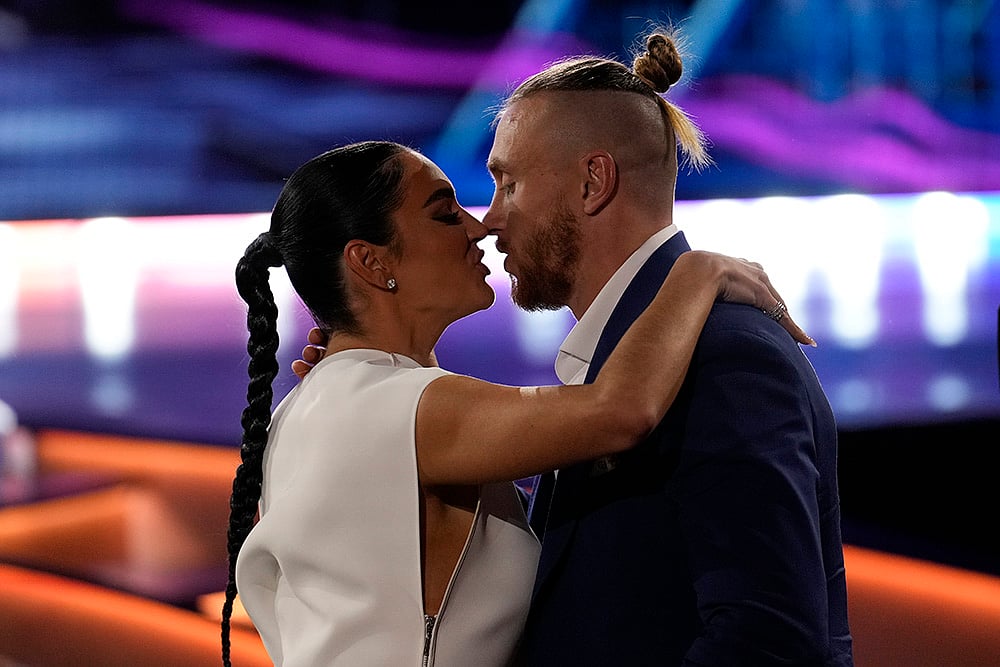 Super Bowl 59 Football NFL Honors award show: George Kittle and Claire Kittle