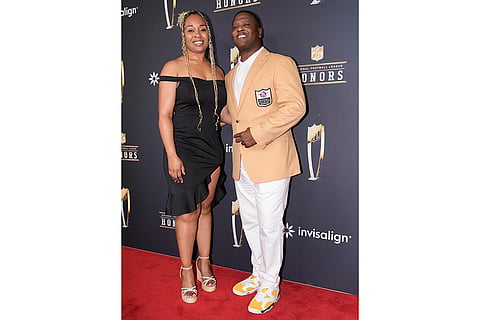 NFL Honors award show: NFL Hall of Fame LeRoy Butler and his wife, Genesis Butler, pose on the red carpet 